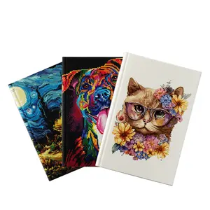 Wholesale A5 Fabric Embroidered Notebook Cloth Hardcover Notebook Diary Journal Handbook