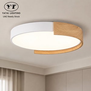 Plafonnier LED rond moderne en acrylique avec télécommande, 3 températures de couleur, dimmable, pour chambre, salon, décoration intérieure - Product Image 1