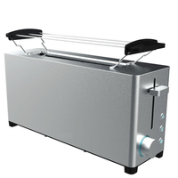 Grille-pain électrique Tenfly personnalisé à fente unique pour 2 tranches en acier inoxydable, appareil à sandwich, utilisation domestique, petit-déjeuner