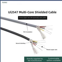 Câble audio durable UL2547, conducteur en cuivre étamé 26AWG avec blindage spiralé pour équipement DJ et consoles de mixage