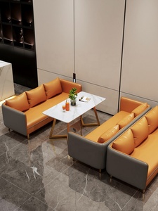 Juego <span class=keywords><strong>de</strong></span> Mesa y Sillas para Cafetería y <span class=keywords><strong>Restaurante</strong></span> Yan Zhong, Estilo Moderno y Lujoso, con Cubierta <span class=keywords><strong>de</strong></span> Cuero, Forma <span class=keywords><strong>de</strong></span> L, Superficie <span class=keywords><strong>de</strong></span> Piedra, Estructura Metálica, Colores Personalizables - Product Image 4