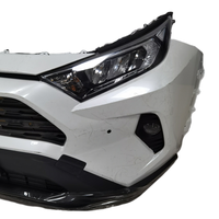 Kit de carrocería delantera de segunda mano de fábrica original para Toyota RAV4, conjunto de parachoques delantero, radiador Geshan, faros LED, labio delantero, capó