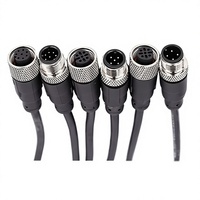 Connecteur aviation M12 4 broches 5 broches 8 broches femelle, câble blindé étanche PUR