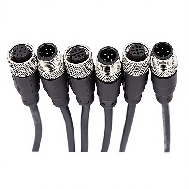 Aviation Plug M12 4-Pin 5-Pin 8-Pin Female Connector Cable Waterproof Shielded Wire PUR
