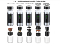 Machine à expresso portable 20 bars, pour voyage et maison, automatique, compatible NS DG K-cup, batterie détachable 7500 mAh, conforme aux normes européennes CE