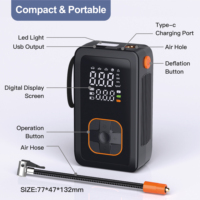 Portable Tire Inflator 19mm 150psi 3600mAh Battery Capacity With Tire Pressure Monitor With Deflation