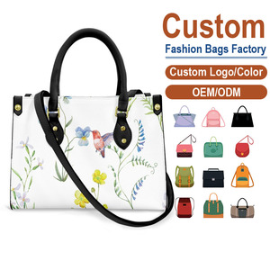 Bolso de Hombro de Cuero PU con Estampado Floral y de Aves, Bolso Bandolera Moderno, Diseño Personalizado, 1 Pieza - Product Image 1
