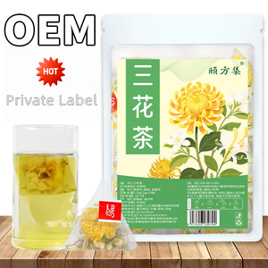 Thé aux trois fleurs (mûrier, chrysanthème, jasmin) en sachets triangulaires, vente en gros auprès du fabricant source. - Product Image 1