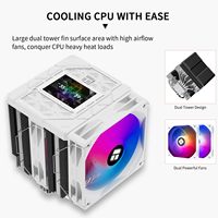 Thermalright Peerless Assassin 120 Vision ARGB White air Cooler Digital Para Cpu 1850RPM Cooler Fan with Screen Pc for LGA1851