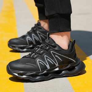 917- Lightweight Safety Shoes air Sport Sneakers <strong>Steel</strong> <strong>Toe</strong> <strong>Cap</strong> Work <strong>Boots</strong> <strong>Women</strong> Men,ZG Brand Side Reflective Safety Shoes Black - Product Image 2