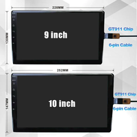 9H kaca antigores layar sentuh Digitizer untuk TEYES CC3 navigasi mobil 9-10.2 inci Sensor kapasitif Panel dengan 1 tahun garansi