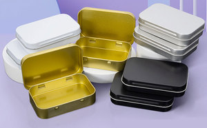 <span class=keywords><strong>Mini</strong></span> Xách Tay Bạc Kim Loại Hình Chữ Nhật Lưu Trữ <span class=keywords><strong>Box</strong></span> Với Bản Lề Có Nắp Đậy Tin Tấm Thủ Công Container Cho Nhà Tổ Chức Và Nhỏ Kit - Product Image 2