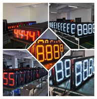 Panneau de prix de station-service LED flambant neuf Totem de carburant Pylône d'essence Simple/Double face 7 segments Panneaux étanches Contrôle intelligent