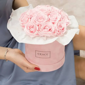 Modern Luxury Velvet Rose Box Elegant Flower Box Custom Wholesale Logo Round Flower Box