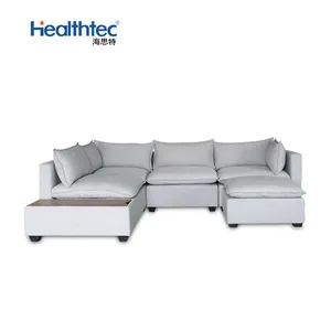 Sofá cama seccional moderno con precio al por mayor, sofá cama multifunción para oficina, muebles para el hogar, sofá en forma de L de tela