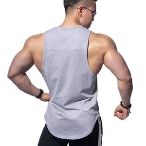 Chaleco Deportivo para Gimnasio, Dobladillo en Arco, Secado Rápido, Poliéster y Algodón, Camiseta sin Mangas para Hombre - Product Image 3