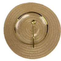 Napperons de table tissés en polypropylène rond au design moderne Tapis en plastique populaires Tapis pour la maison Mariage Noël-Bonne vente