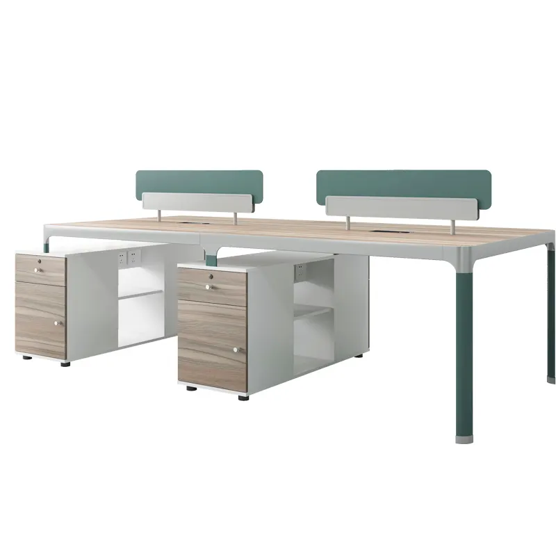 Modernes Bürotisch im europäischen Stil Personal modularer Schreibtisch Tisch 4 Personen Bürorbeitsplatz