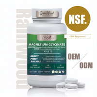 Cápsulas de Glicinato de Magnesio de Grado Alimenticio, Suministro Privado OEM/ODM, para Apoyar la Salud de Huesos, Articulaciones y Corazón