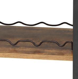 Bette Home Armoire 2 portes Armoire de rangement en bois Armoire à vin Salon Industria <span class=keywords><strong>Bar</strong></span> à vin - Product Image 5