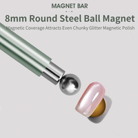 Outil de beauté magnétique professionnel, baguette magnétique double extrémité en forme de main, portable pour le nail art effet œil de chat. Facile à utiliser pour les débutants.