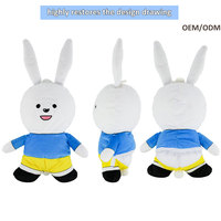 Marioneta de Mano de Conejo de Peluche Personalizada con Dibujos Animados, Color y Logotipo Personalizables, Marioneta Educativa de Peluche para Niños