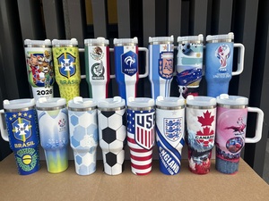 Vasos Térmicos de Acero Inoxidable de 40 oz con 15 Colores de la Copa Mundial de Fútbol 2026, Ecológicos, para Oficina, <span class=keywords><strong>Viajes</strong></span>, Estados Unidos, Canadá, México, Vasos para Fanáticos - Product Image 1