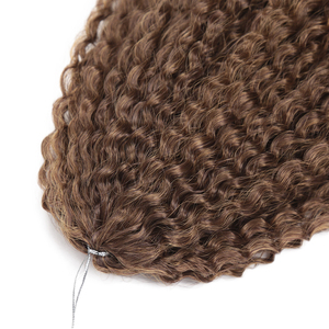 Brezilyalı örgüler saç <span class=keywords><strong>20</strong></span> inç Ombre sentetik örgü saç uzantıları Afro Kinky kıvırcık tığ örgüler saç r kadınlar için - Product Image 5