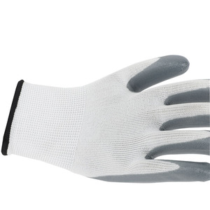 Precio bajo 13g Safe <span class=keywords><strong>White</strong></span> Grey Guantes recubiertos de nitrilo - Product Image 5