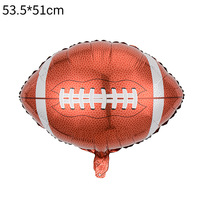 Ballons de football noir et blanc de 18 pouces, ballons en aluminium pour le rugby, le basketball, le baseball, accessoires de décoration sportive