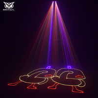 Projecteur laser DMX MOWL pleine couleur à 2 têtes, animation laser RGB pour DJ, discothèque, boîte de nuit, KTV