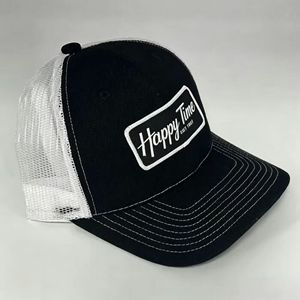 Casquette de baseball en twill à 6 panneaux noire pour adulte, style trucker, avec logo personnalisé, maille respirante, pour le sport et les activités de plein air, faible MOQ, Vietnam - Product Image 2