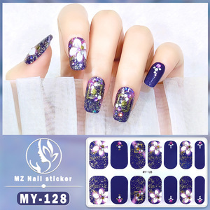 Autocollants pour ongles brillants en gel 5D sans durcissement, couverture complète, style français et coréen, imperméables, DIY, décorations d'ongles en diamant - Product Image 1