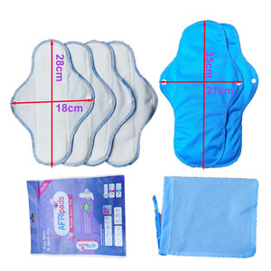 Zambia Bid 6 pezzi/set di puro cotone lavabile giorno notte flusso <span class=keywords><strong>economico</strong></span> riutilizzabile mestruale tamponi <span class=keywords><strong>economico</strong></span> assorbente sanitario per - Product Image 2