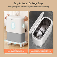 Poubelle de rangement en plastique intégrée à absorption automatique JOYBOS personnalisée, écologique, blanche, 12,5 L, pour hôtel