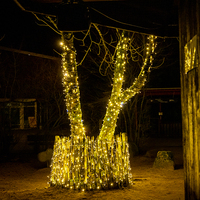 LED-Lichterkette für Außen- und Gartenbereich, IP44, 10M, 100 LEDs, Weihnachtsbaum-Stil, für Feiertage, Hochzeiten, Partys und Zuhause