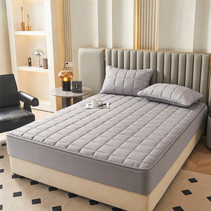Protège-matelas imperméable matelassé à grille carrée de luxe avec couche respirante en TPU, <span class=keywords><strong>drap</strong></span>-<span class=keywords><strong>housse</strong></span> lavable, <span class=keywords><strong>housse</strong></span> de matelas - Product Image 3