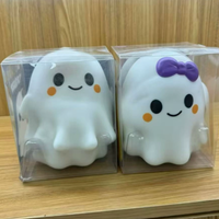 Jouet à presser en forme de fantôme Kawaii, vente en gros, décoration d'Halloween, jouet anti-stress, cadeau de fête pour enfants