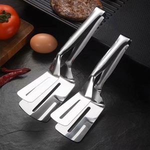 Multifunctional Fried Fish Spatula Egg Turner Food Clip Stainless Steel Barbecue Steak Food Tongs for Kitchen Restaurant - Product Image 2
