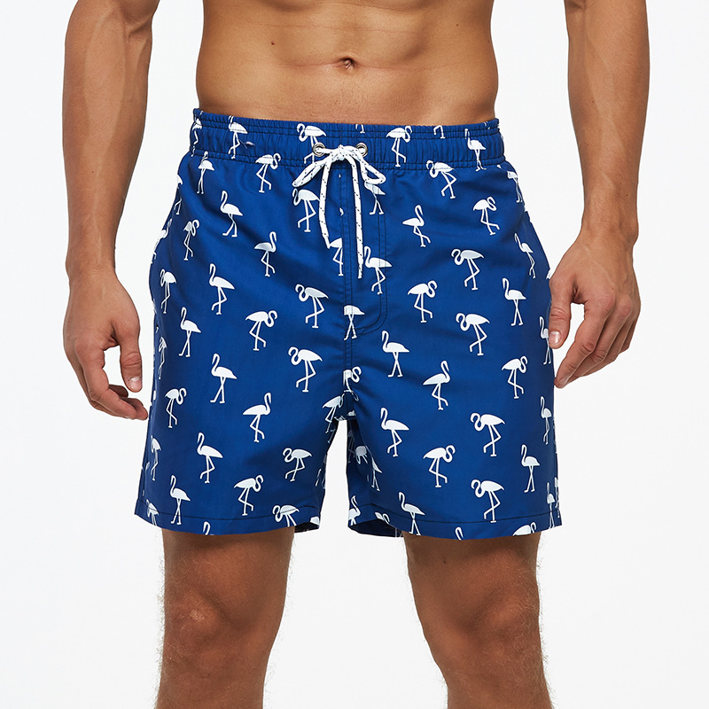 Blue Flamingo print