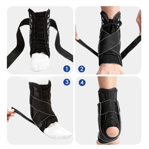 Tobilleras ajustables para hombres y mujeres, <span class=keywords><strong>con</strong></span> cordones, para deportes, <span class=keywords><strong>correr</strong></span>, baloncesto, voleibol, esguince, estabilizador de tobillo, <span class=keywords><strong>tobillera</strong></span> - Product Image 2
