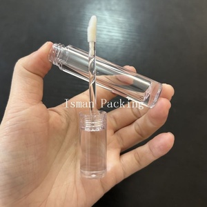 ISMAN ขายส่งหลอดลิปกลอสใสทรงกลมขนาด 4 มล. พร้อมหัวแปรงขนาดใหญ่ บรรจุภัณฑ์ลิปกลอสเปล่า ขวดคริสตัลพิมพ์โลโก้ได้ - Product Image 3