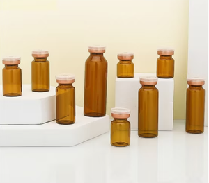 3/5/10ml Clear Amber <b>Crimp</b> Top Glass Vials Factory Custom Logo Wholesale - Product Image 2