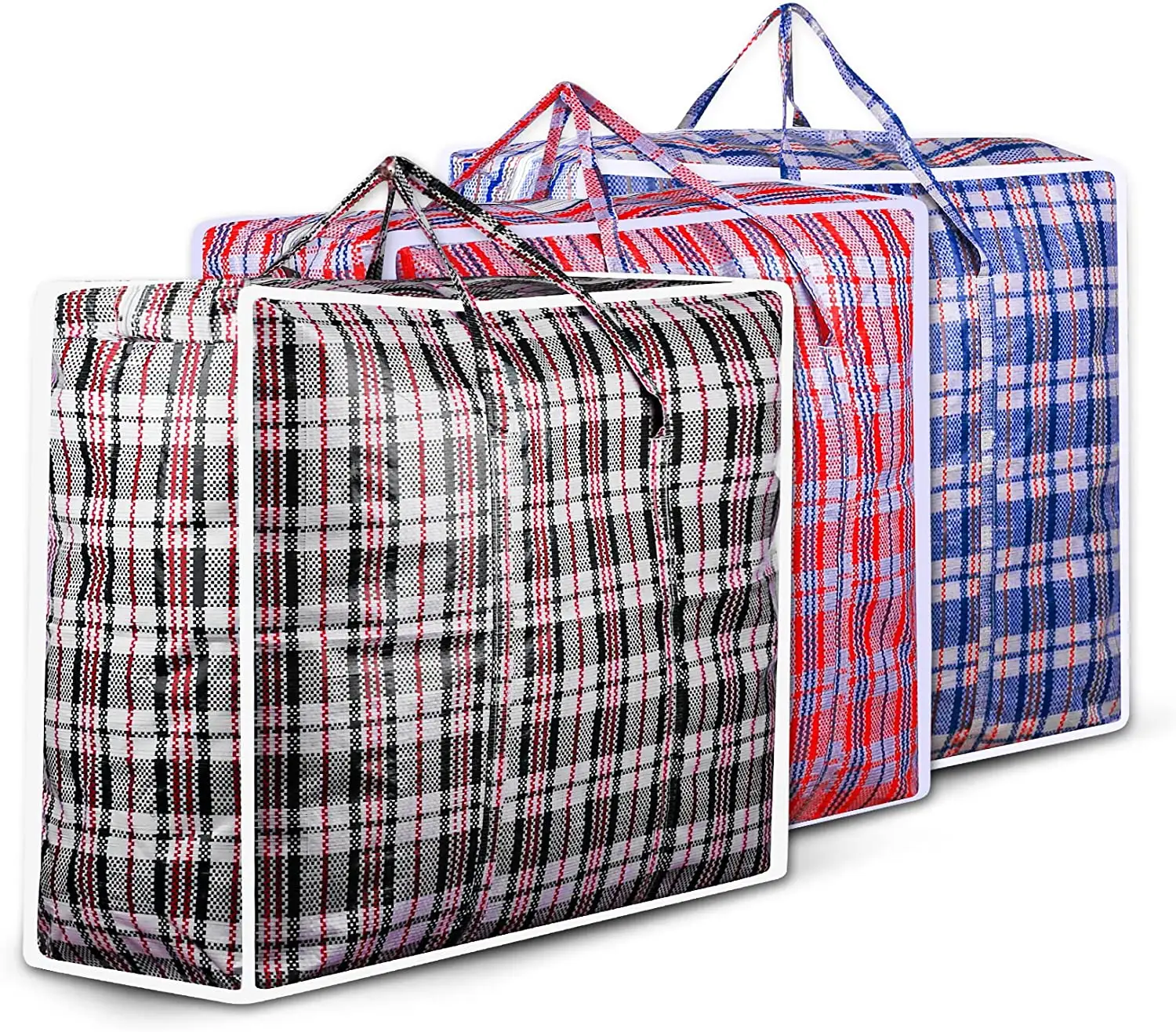 Custom Waterproof Large Capacity China Jumbo Storage Laundry Shopping Reusable Recycle Pp Woven Bags With Zipper