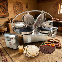 Machine à Injera Électrique Commerciale Continue en Aluminium, Grande Capacité 200 Pièces/Heure, 16 et 20 Pouces, pour Restaurant