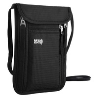 Tas selempang paspor dompet leher perjalanan tempat paspor keluarga tempat Organizer kasus dengan RFID memblokir