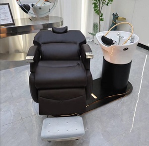 Sillón de Lavado de Cabello Eléctrico Reclinable Moderno, Cama de Lavado para Salón, Silla de Spa para Cabello Impermeable con Lavabo de Cerámica - Product Image 4