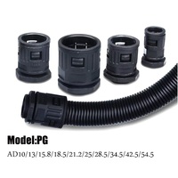 Connecteur de tube ondulé HOOYU AD10 - AD54.5, colliers de serrage pour tuyaux flexibles, raccords de conduit M16 M20, presse-étoupe PG13.5, presse-étoupe pour câbles