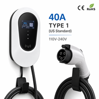Chargeur de batterie rapide pour véhicule électrique mural CE US PLUG 40A, 110V 240V, Plug-and-Play, station de charge sans fil