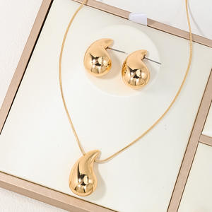 Western Fashion <b>Jewelry</b> CCB Teardrop Earrings Necklace <b>Women</b> <b>Set</b> Wholesale - Product Image 1